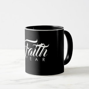 Faith Over Fear Black Mug