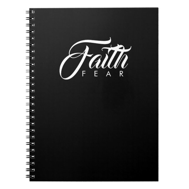 Faith Over Fear Black Notebook (Front)
