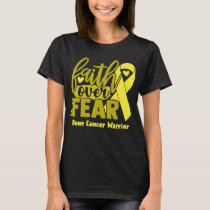 Faith Over Fear Bone Cancer Awareness T-Shirt