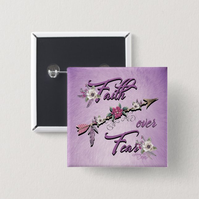 Faith Over Fear Button (Front & Back)