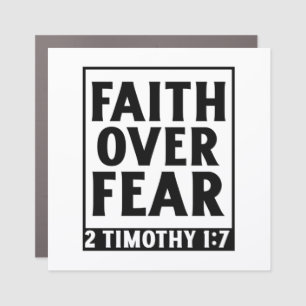 FAITH OVER FEAR CAR MAGNET