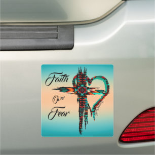 Faith Over Fear Car Magnet