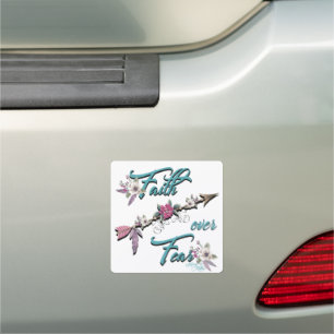 Faith Over Fear Car Magnet