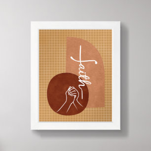 Faith over Fear Christian Bible Verse Image Framed Art