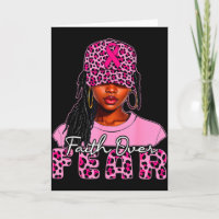 Faith Over Fear Christian Black Women Afro Breast