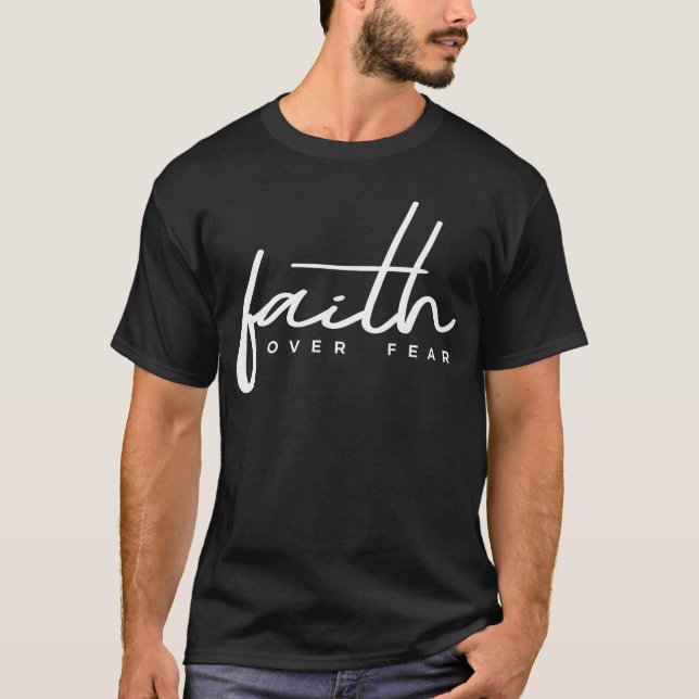 Faith Over Fear Christian boy T-Shirt (Front)