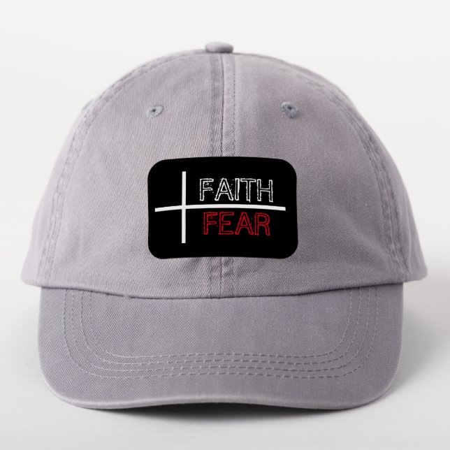 Faith Over Fear Christian Cross  Patch (On Headwear)