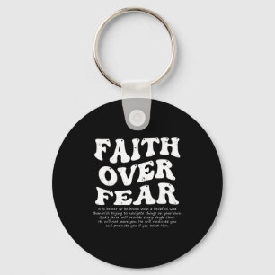 Faith Over Fear Christian Keychain