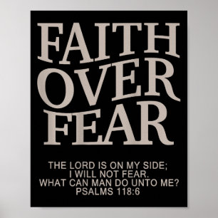 Faith Over Fear Christian Poster