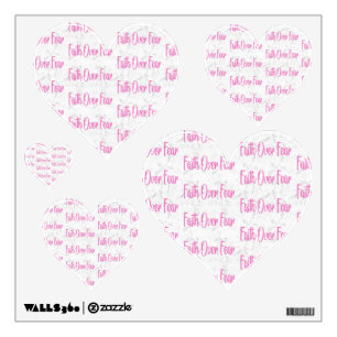 Faith Over Fear Christian Religious Inspirational Wall Decal