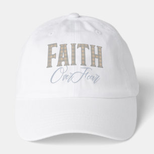 Faith Over Fear Christian Typography Design Hat