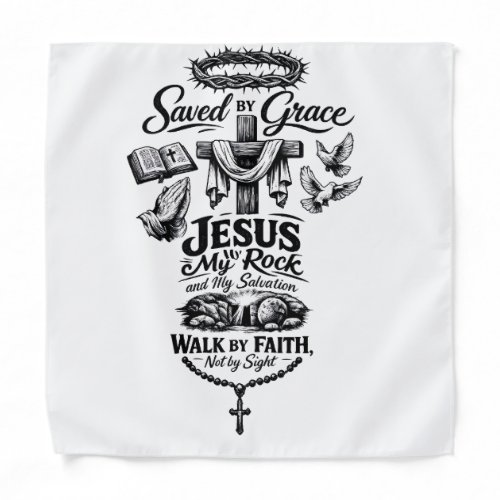 Faith Over Fear Christian Vintage Design Bandana