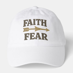 Faith Over Fear Christian Vintage Gold Glitter  Hat