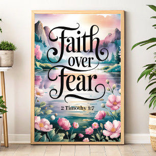 Faith Over Fear – Christian Wall Art for Women