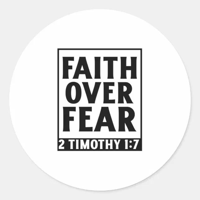 FAITH OVER FEAR CLASSIC ROUND STICKER Zazzle