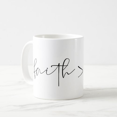 Faith over fear coffee mug