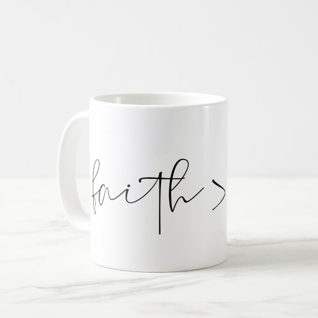 Faith over fear coffee mug (Front Left)