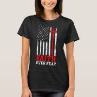 Faith Over Fear Cool Christian Flag Cross