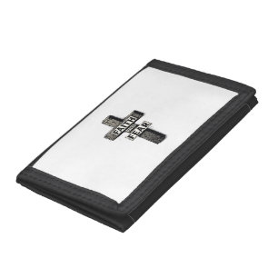 Faith Over Fear Cross Vintage Engraving Shirt (1) Tri-fold Wallet