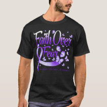 Faith Over Fear Domestic Violence  Awareness Butte T-Shirt