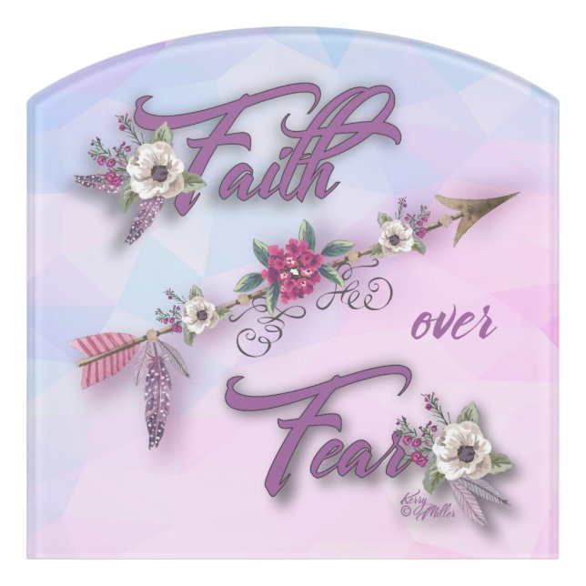 Faith Over Fear Door Sign (Contour Front)