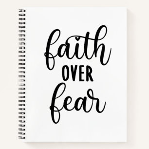 Faith Over Fear Encouraging Message Notebook