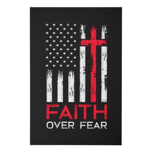 Faith Over Fear Faux Canvas Print
