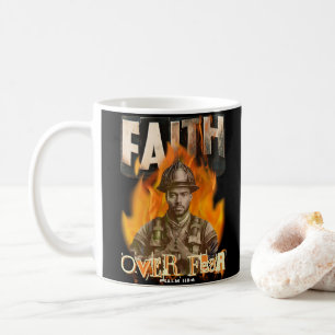 Faith Over Fear Firefighter Christian Coffee Mug