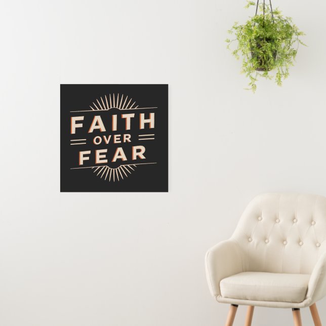 Faith Over Fear Foam Board (In Situ (Wall))