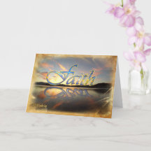 Faith Over Fear Folded Greeting Card