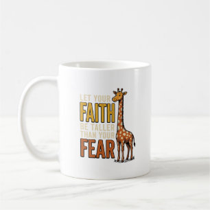 Faith Over Fear Giraffe Vintage Christian Shirt_1 Coffee Mug
