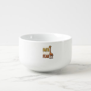 Faith Over Fear Giraffe Vintage Christian Shirt_1 Soup Mug