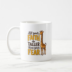 Faith Over Fear Giraffe Vintage Christian Shirt De Coffee Mug