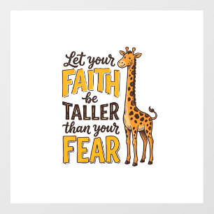 Faith Over Fear Giraffe Vintage Christian Shirt De Floor Decals