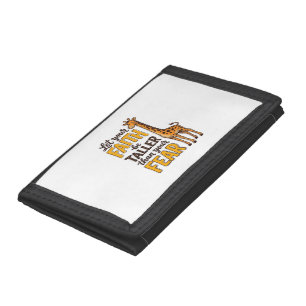 Faith Over Fear Giraffe Vintage Christian Shirt De Trifold Wallet