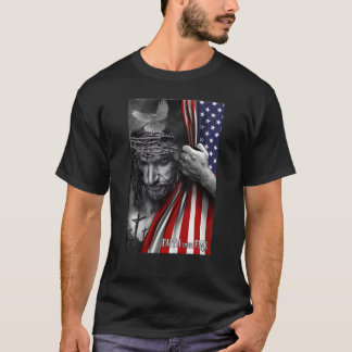 Faith Over Fear God Jesus Christian Flag T-Shirt