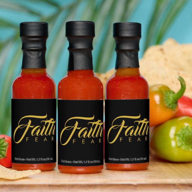 Faith Over Fear Gold and Black Hot Sauces (Multi)