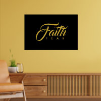 Faith Over Fear Gold and Black