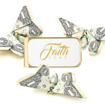 Faith Over Fear Gold and White Gold Finish Money Clip<br><div class="desc">Visual wordplay text design with the first line in a strong beautiful font printed in bold above the second line of small wide-spaced letters. Keep the inspirational saying 'Faith Over Fear' for a gift of encouragement, or use the text template to create a new inspiring quote. Edit to change the...</div>
