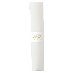 Faith Over Fear Gold and White Napkin Bands