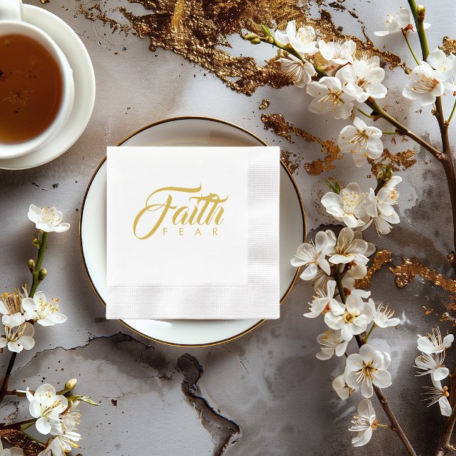 Faith Over Fear Gold Graphic Napkins (Creator Uploaded)