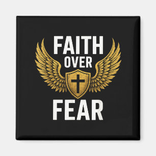 Faith Over Fear Gold Magnet