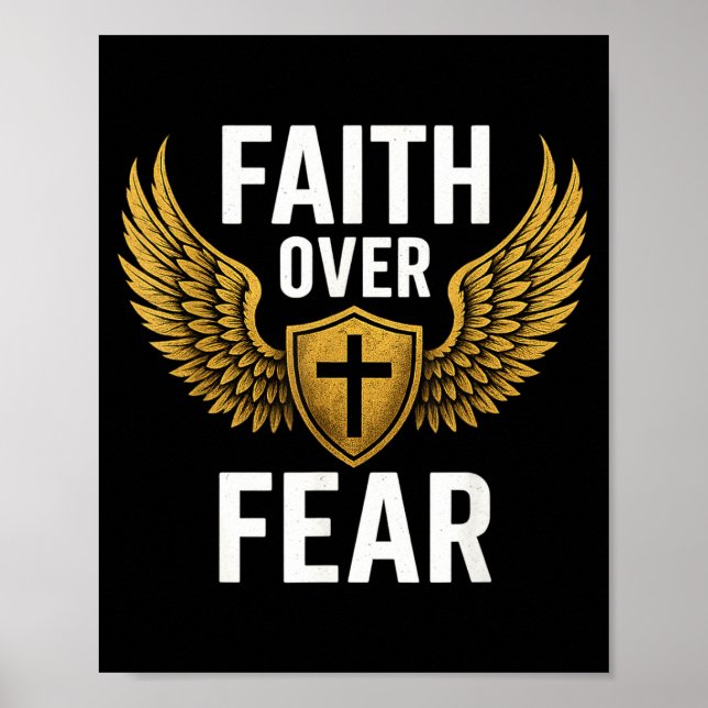 Faith Over Fear Gold  Poster (Front)