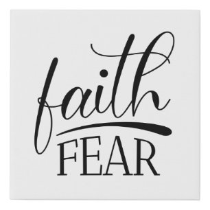 Faith Over Fear Gospel Graphics Famous Christian Faux Canvas Print