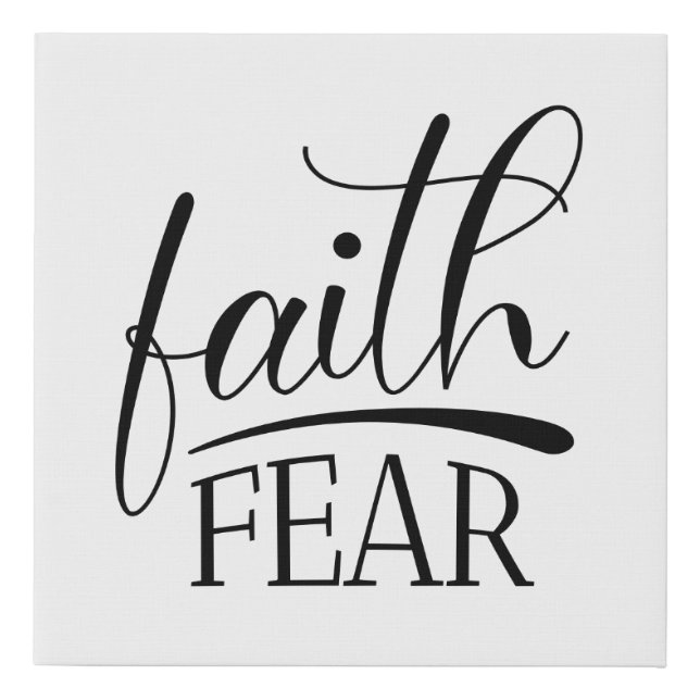 Faith Over Fear Gospel Graphics Famous Christian Faux Canvas Print (Front)