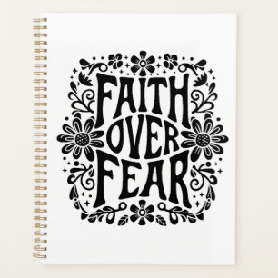 Faith over fear groovy Christian Planner