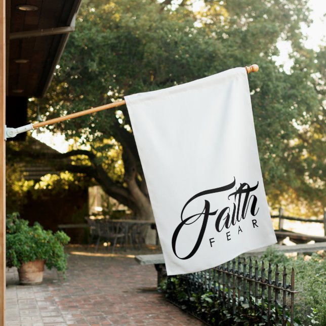 Faith Over Fear Horizontal Text White House Flag (In SItu)