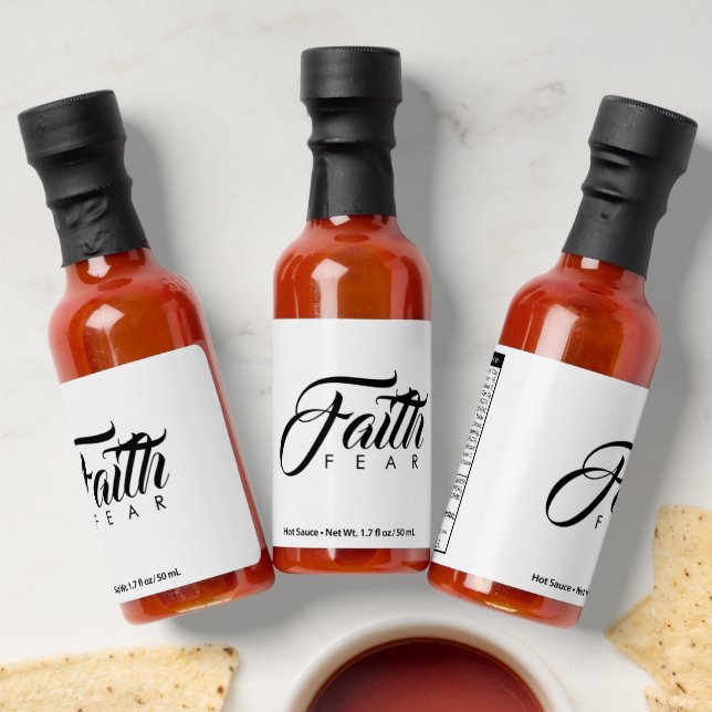 Faith Over Fear Hot Sauces (Laydown)