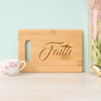 Faith Over Fear Inspirational Charcuterie Cutting Board