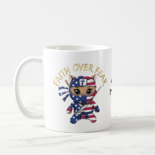 Faith Over Fear Inspirational Christian Customized Coffee Mug